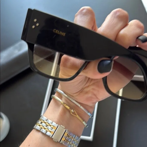 Celine Black and Brown Sunglasses with Sleek Design - Picture 3 of 7